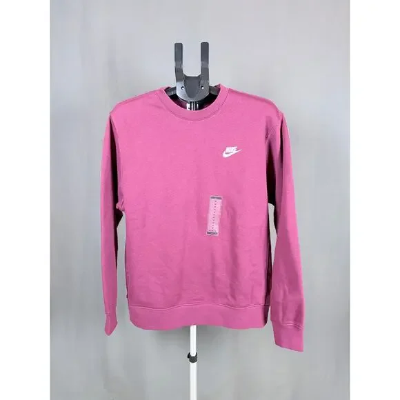 Nike Sportswear Club Fleece Crewneck Sweatshirt - Women’s Size M NWT Pink - Picture 2 of 5